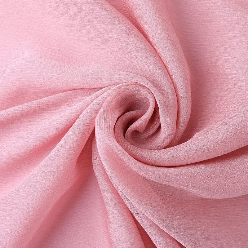 Tissu en mousseline de soie 40g 30D polyester soie rides