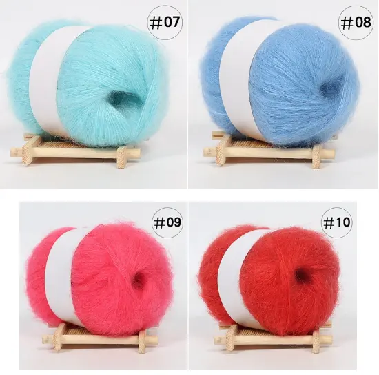 Lot de 4 Rouleaux de Fil à tricoter, laine mélangé